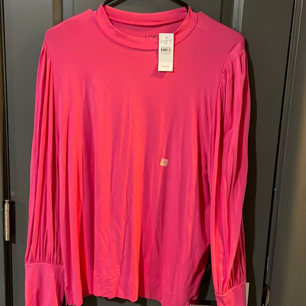 Loft outlet, pink, long sleeve tee